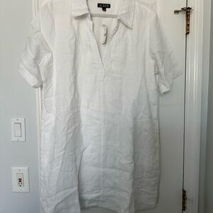 J. Crew White Casual Button Down Shirt Relaxed Fit